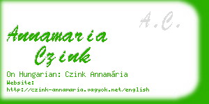 annamaria czink business card