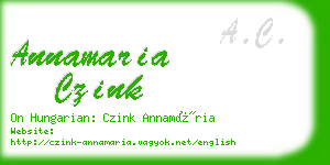 annamaria czink business card